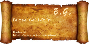 Bucsa Gellén névjegykártya
